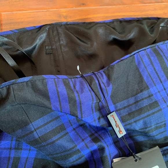 NWT Ben Sherman Strapless Blue Plaid Dress - Picture 6 of 7